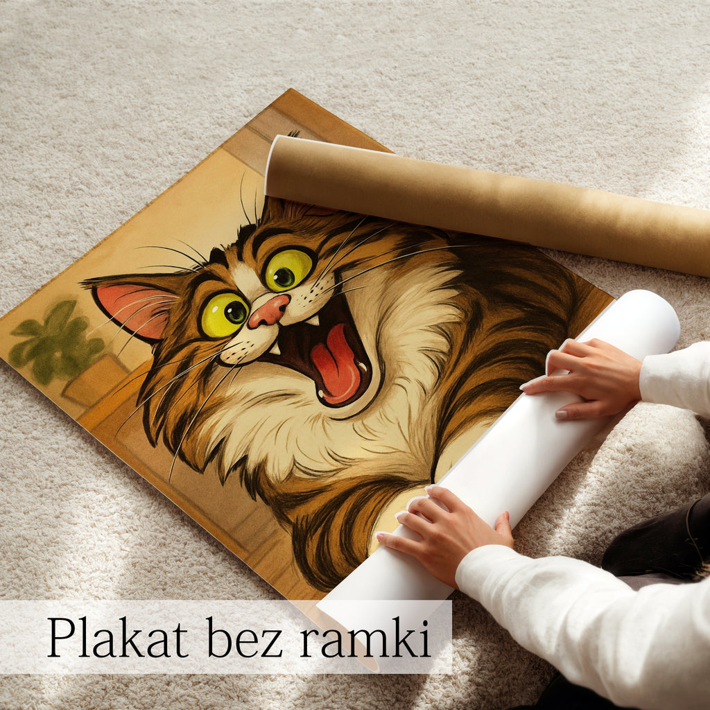personalizowany obraz kota karykatura na prezent