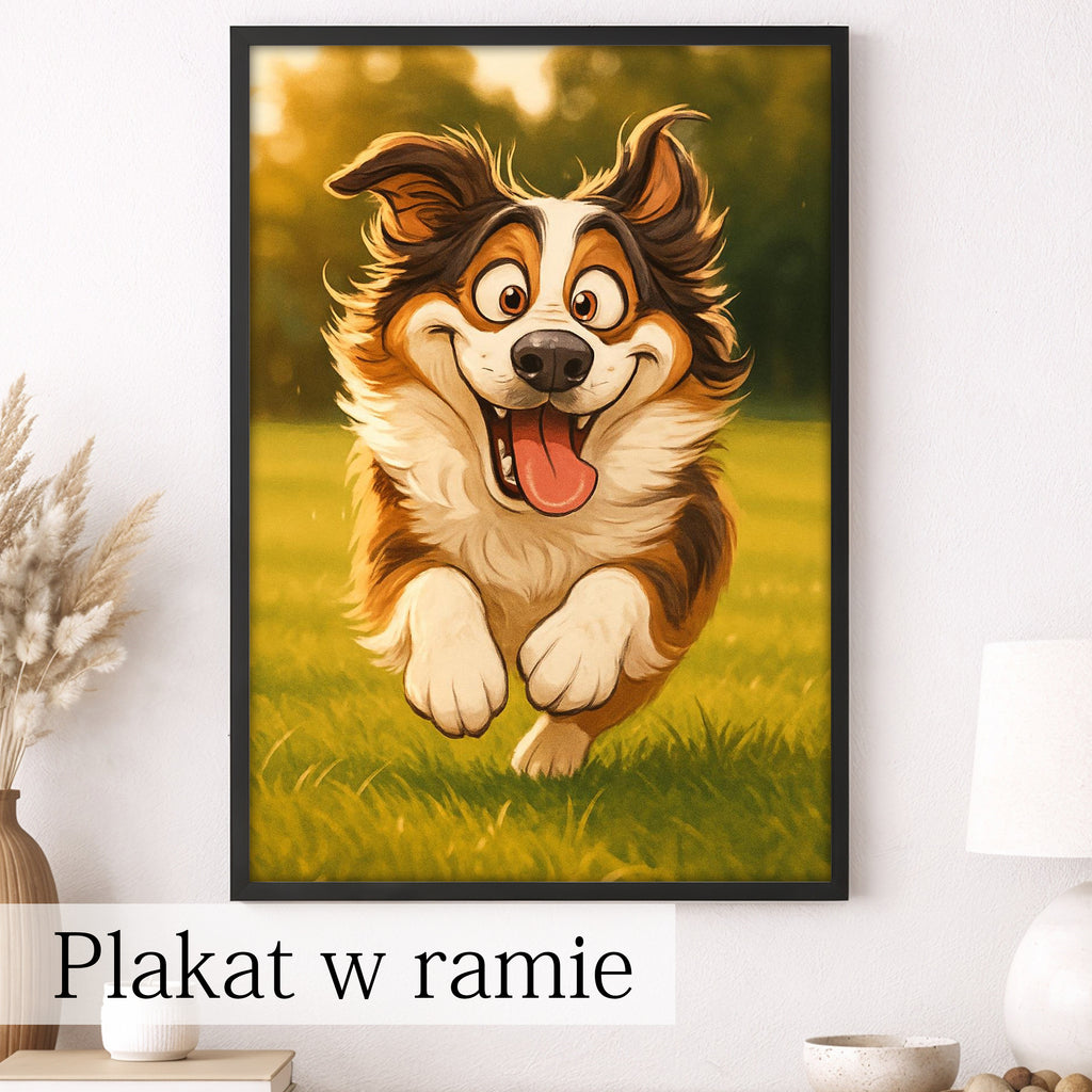 portret psa rysowany na podstawie zdjęcia