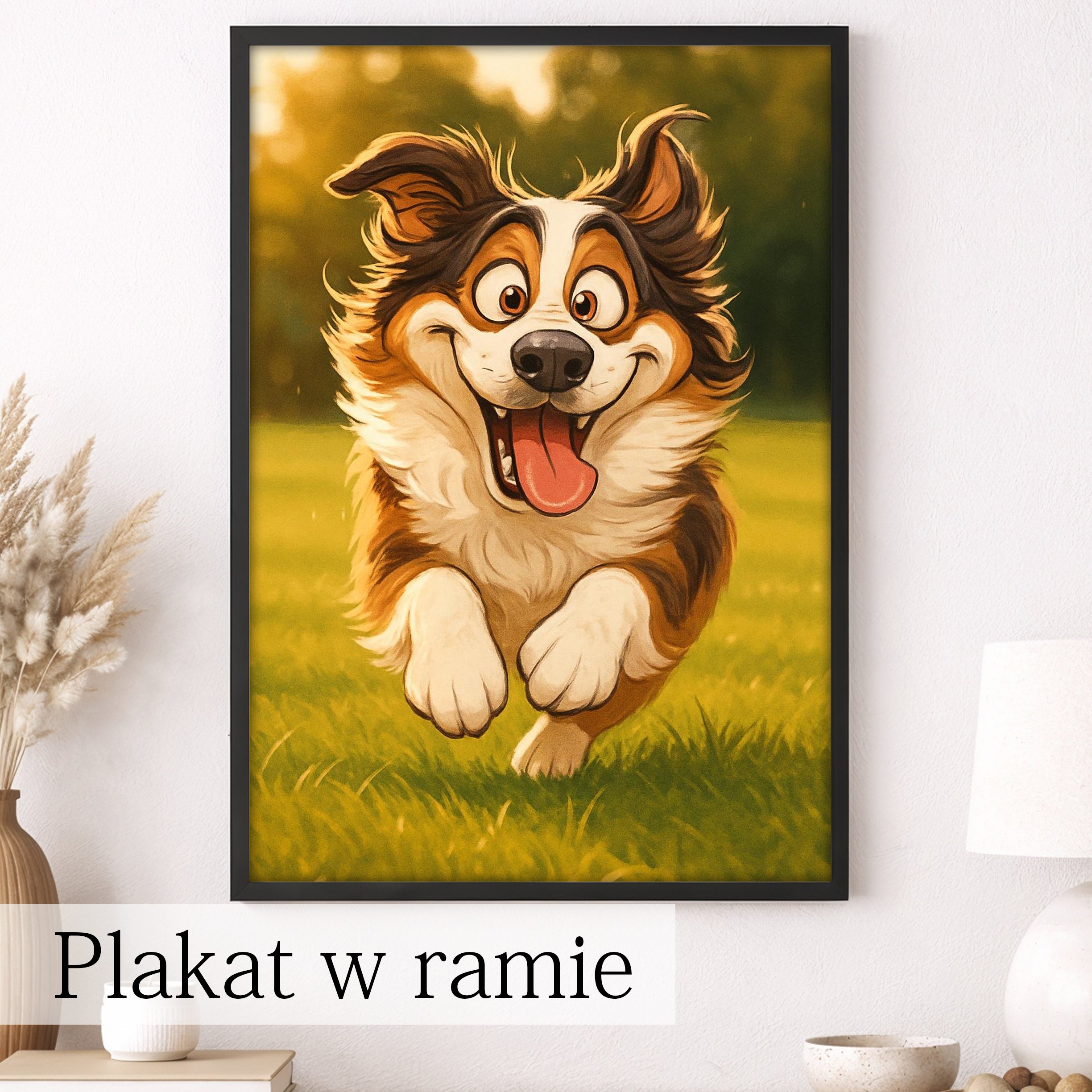 portret psa rysowany na podstawie zdjęcia