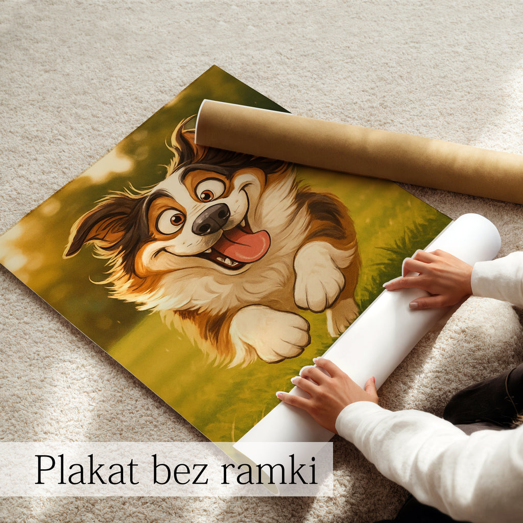 personalizowany obraz psa karykatura na prezent