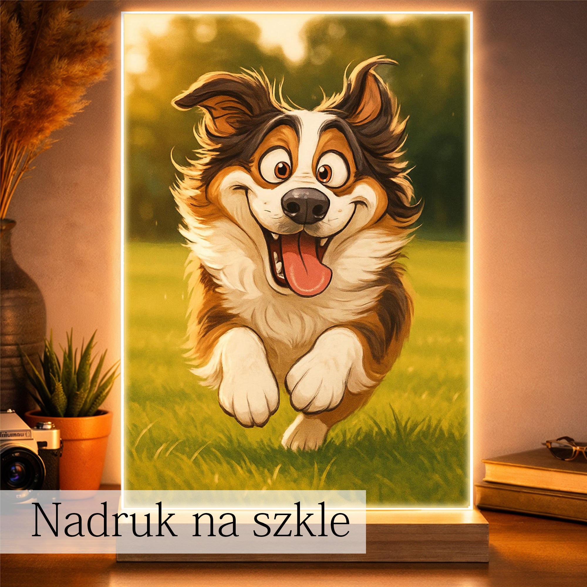 śmieszny rysunek psa kolorowa ilustracja