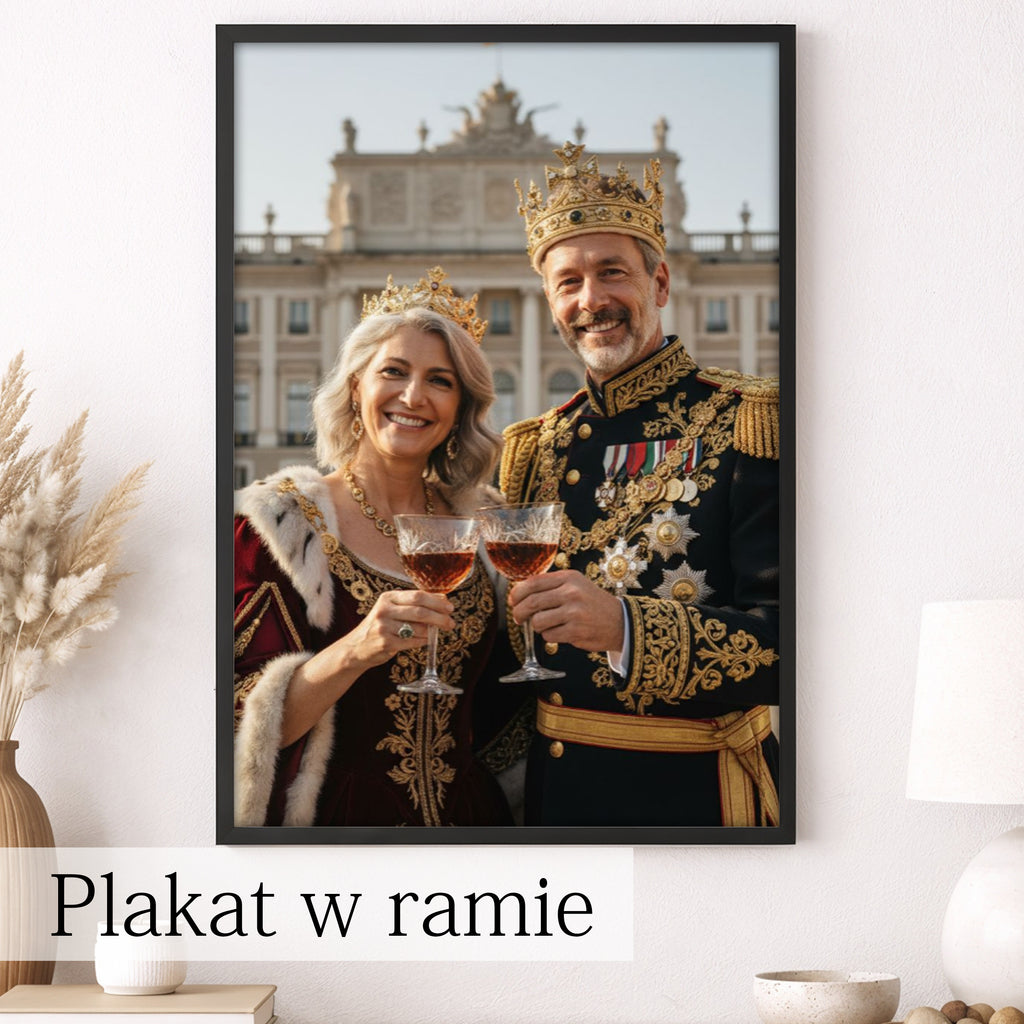portret królewski pary ze zdjęcia idealny prezent na rocznicę
