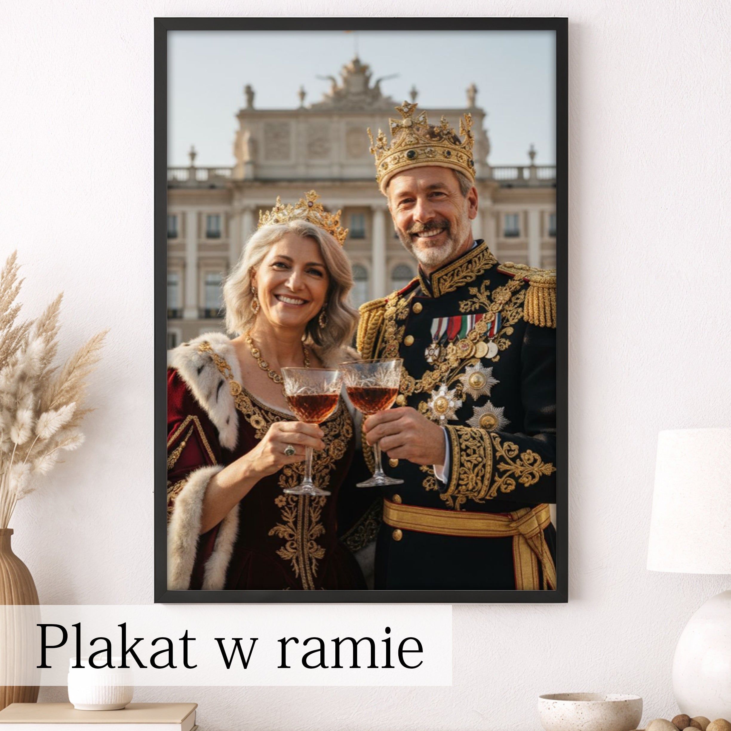 portret królewski pary ze zdjęcia idealny prezent na rocznicę