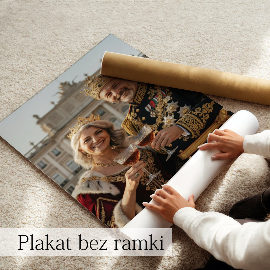 personalizowany obraz królewski dla pary elegancja i prestiż
