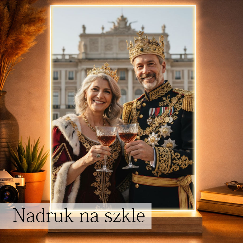 portret pary królewskiej ze zdjęcia wyjątkowa pamiątka