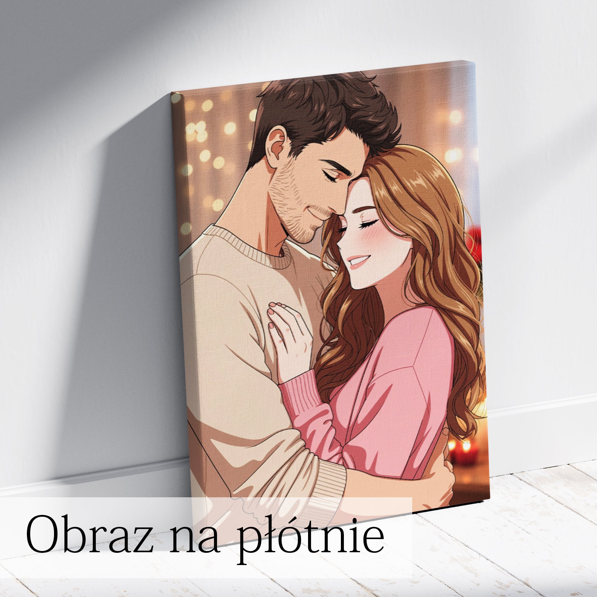 personalizowany portret anime dla pary prezent który zachwyca