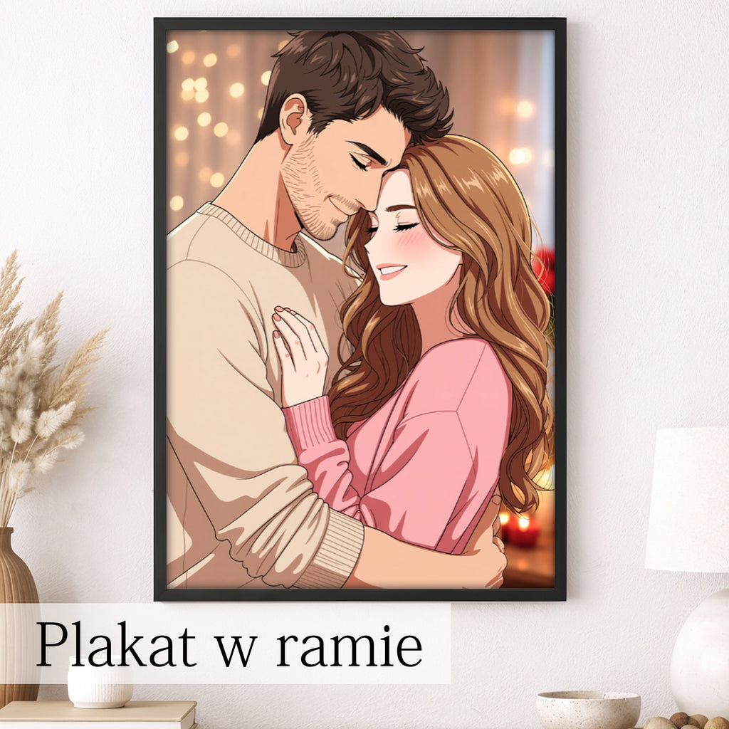 obraz pary manga ze zdjęcia idealny prezent dla fanów anime