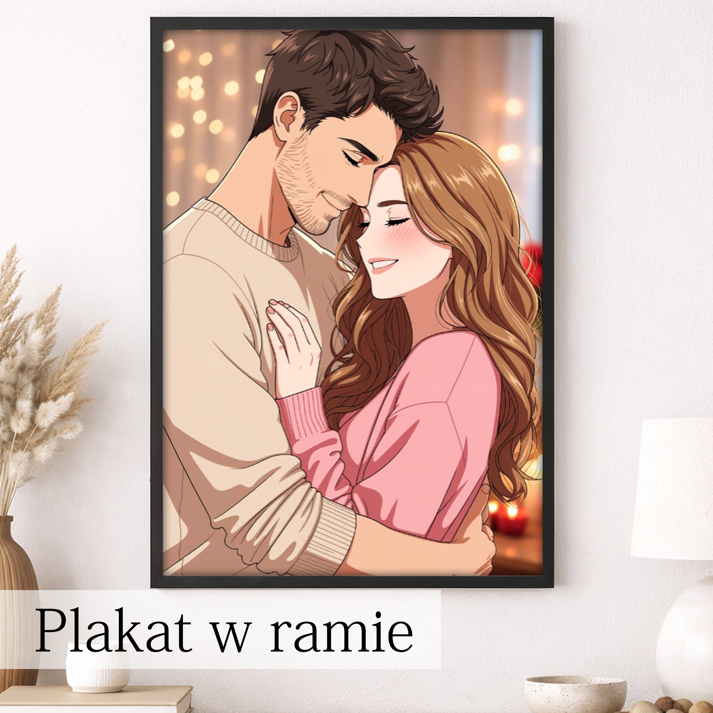 obraz pary manga ze zdjęcia idealny prezent dla fanów anime