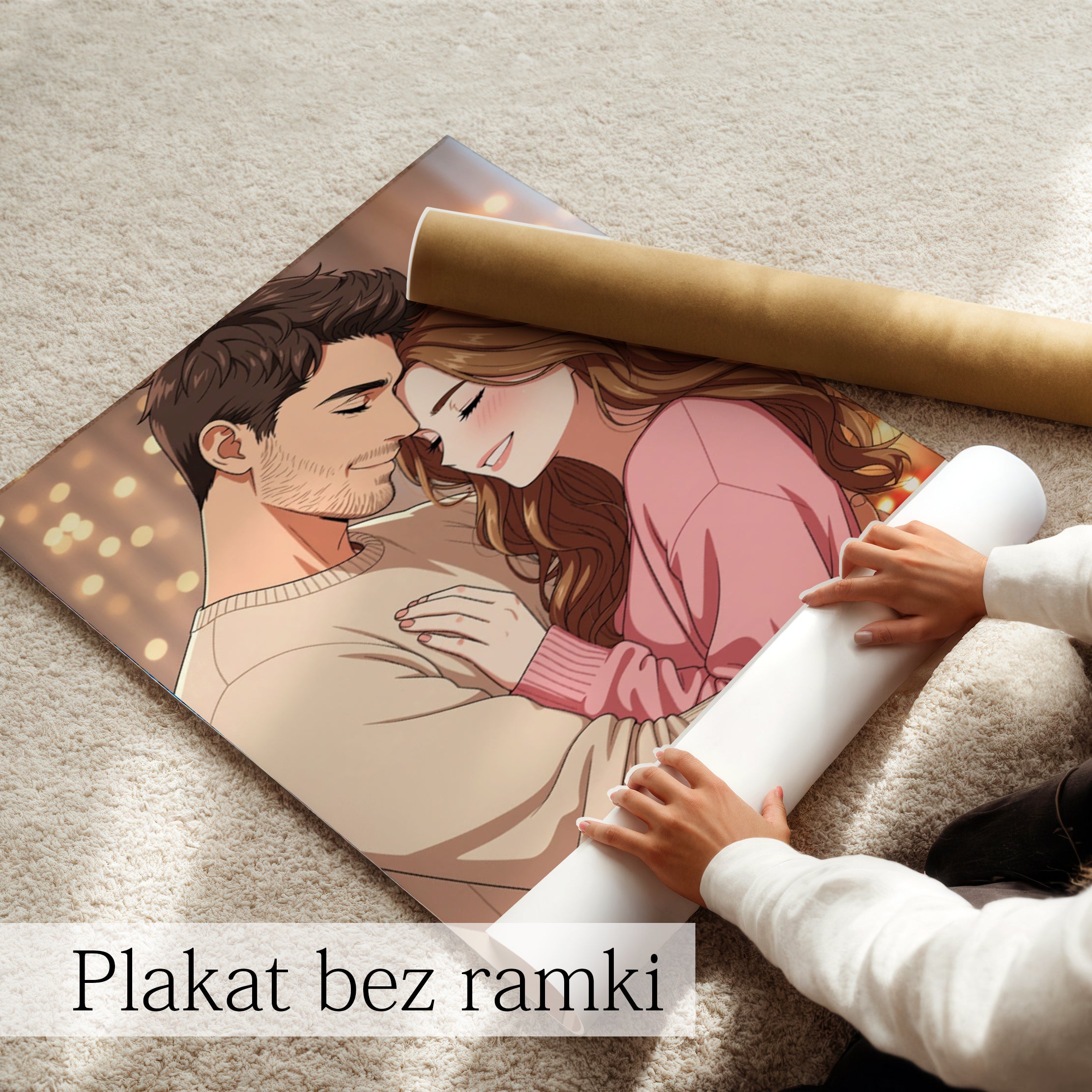 romantyczny portret anime ze zdjęcia wyjątkowy i kreatywny prezent