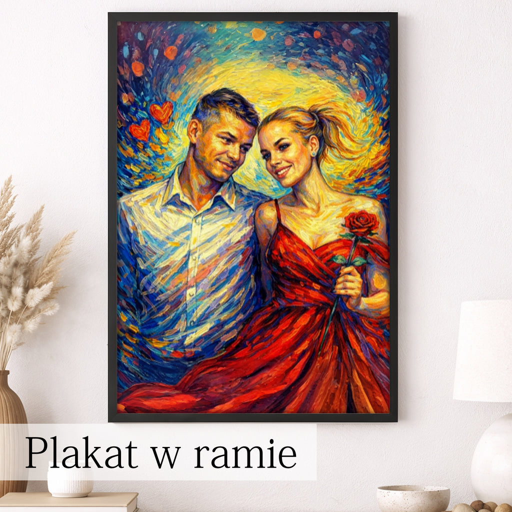 prezent na rocznicę ślubu obraz w stylu malarstwa olejnego