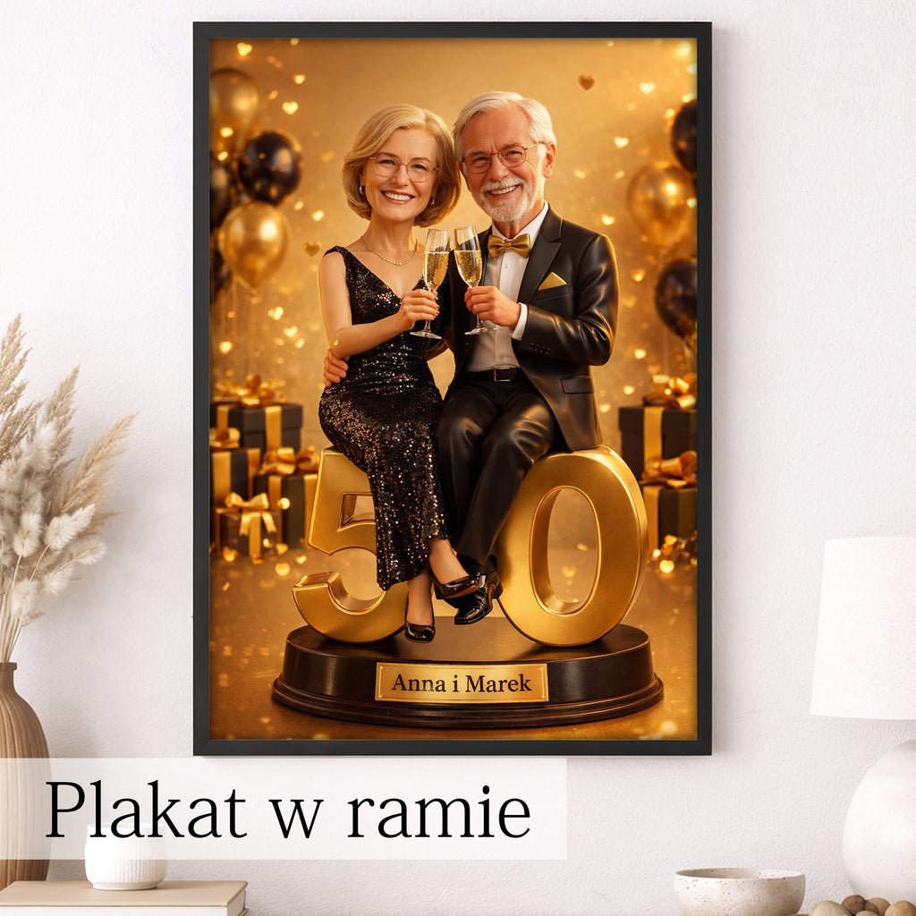 obraz pary ze zdjęcia elegancka dekoracja pełna wspomnień
