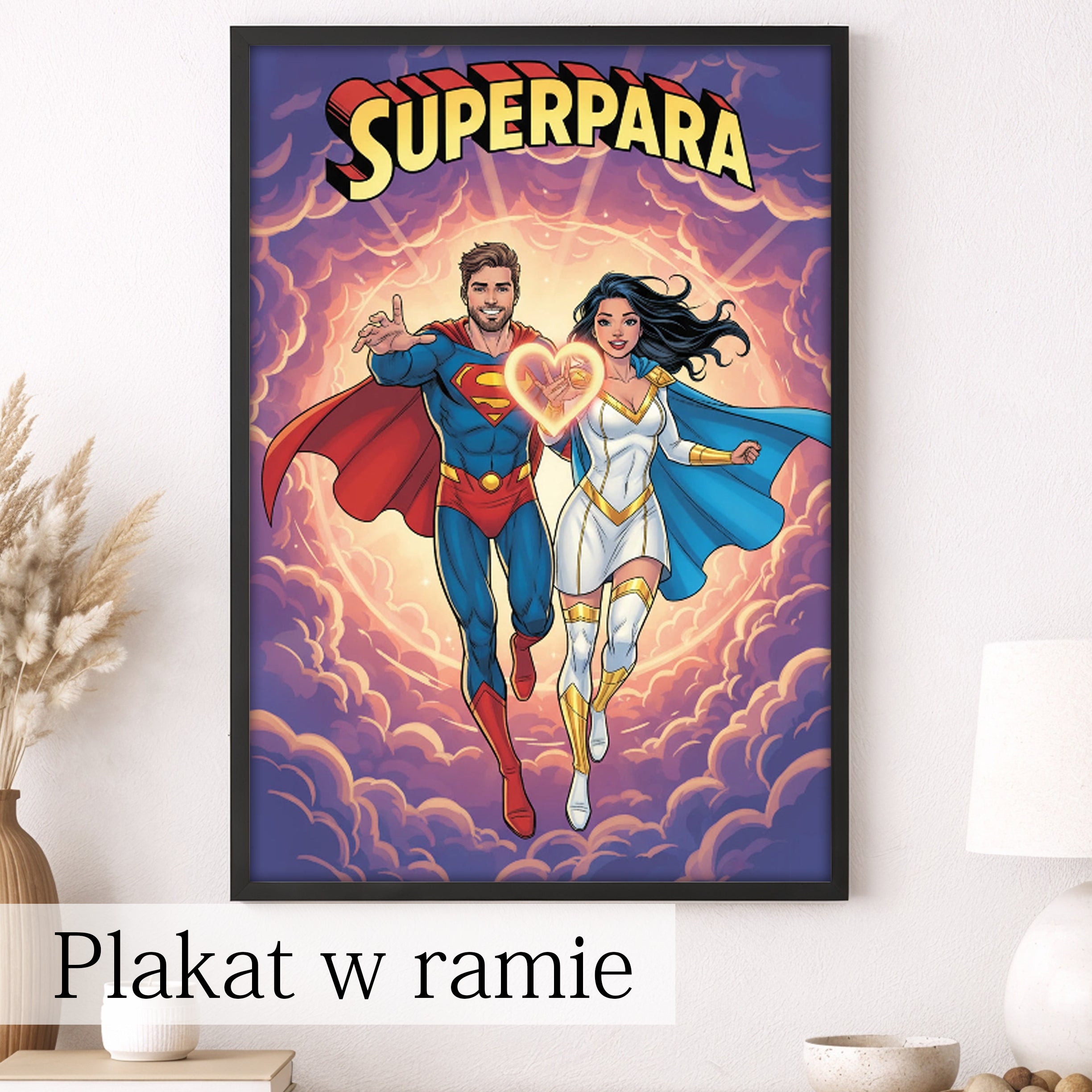 obraz pary ze zdjęcia elegancka dekoracja pełna uczuć