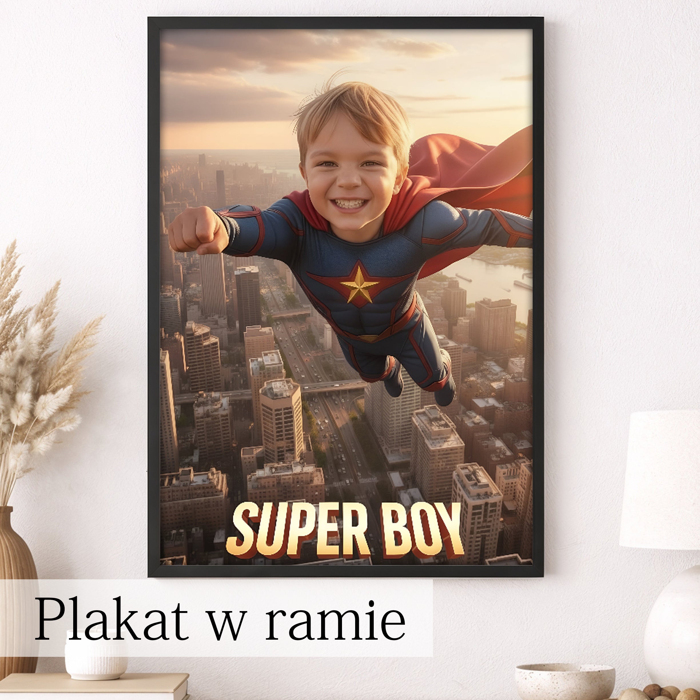 obraz dziecka jako superbohater ze zdjęcia wyjątkowy prezent