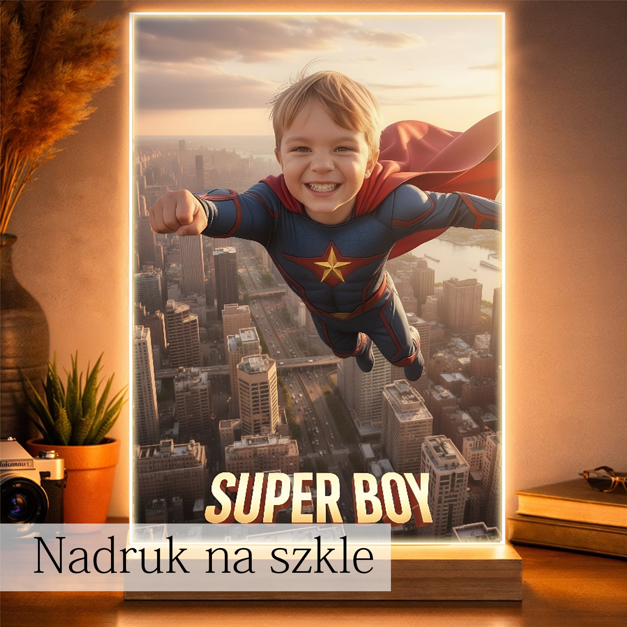 portret dziecka superbohater ze zdjęcia dynamiczny i stylowy