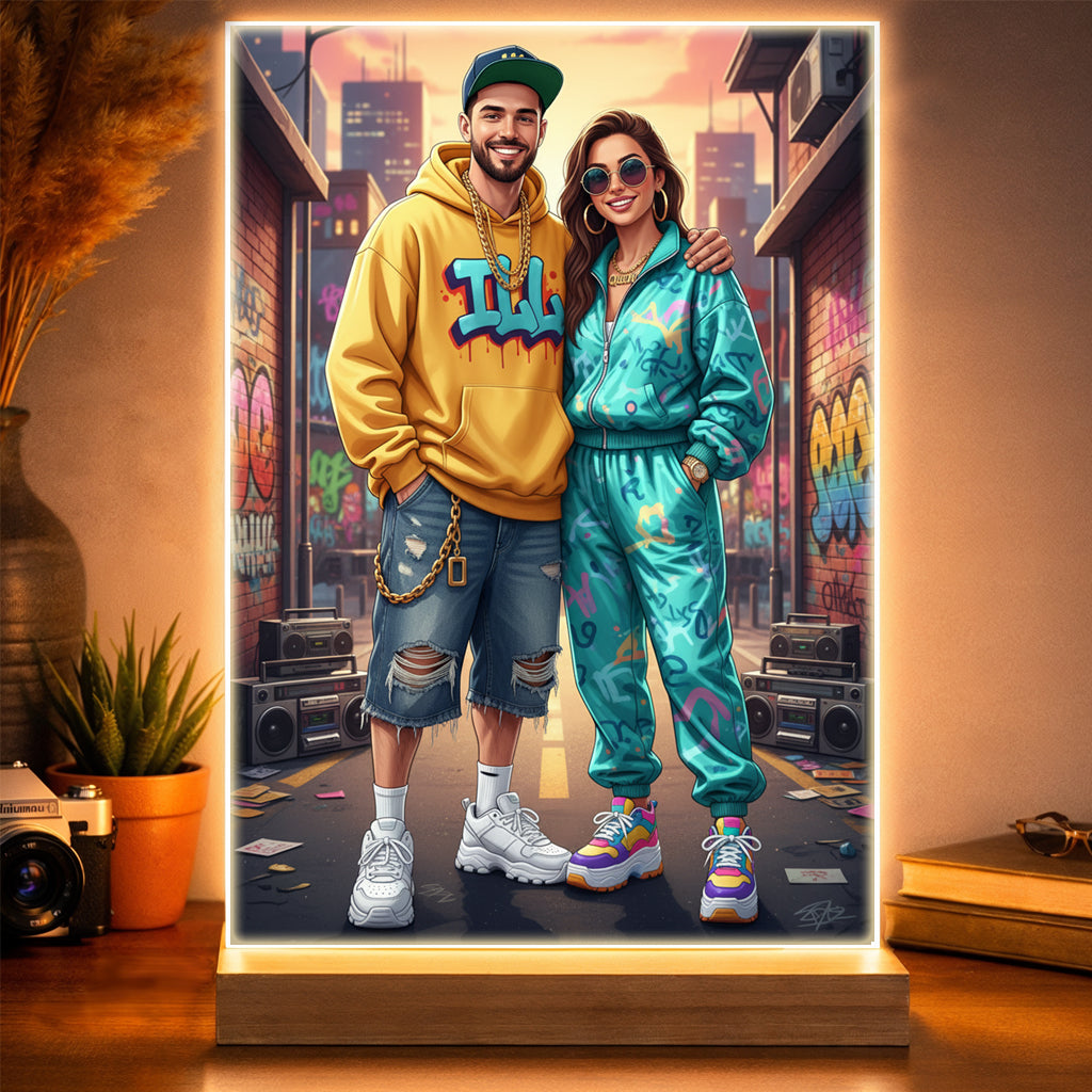 Portret ze zdjęcia w stylu Hip-Hop. Personalizowany prezent dla Męża, Chłopaka