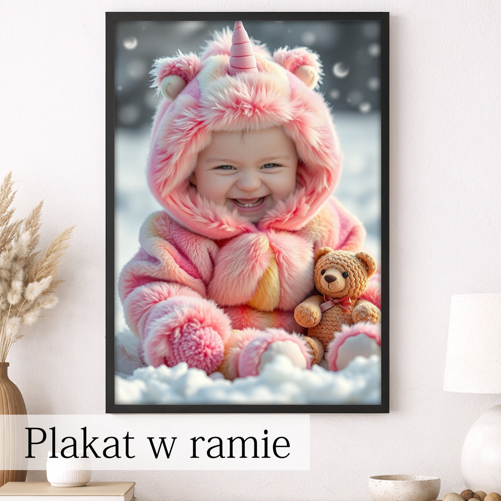 Obraz ze zdjęcia dziecka w stylu magicznego jednorożca