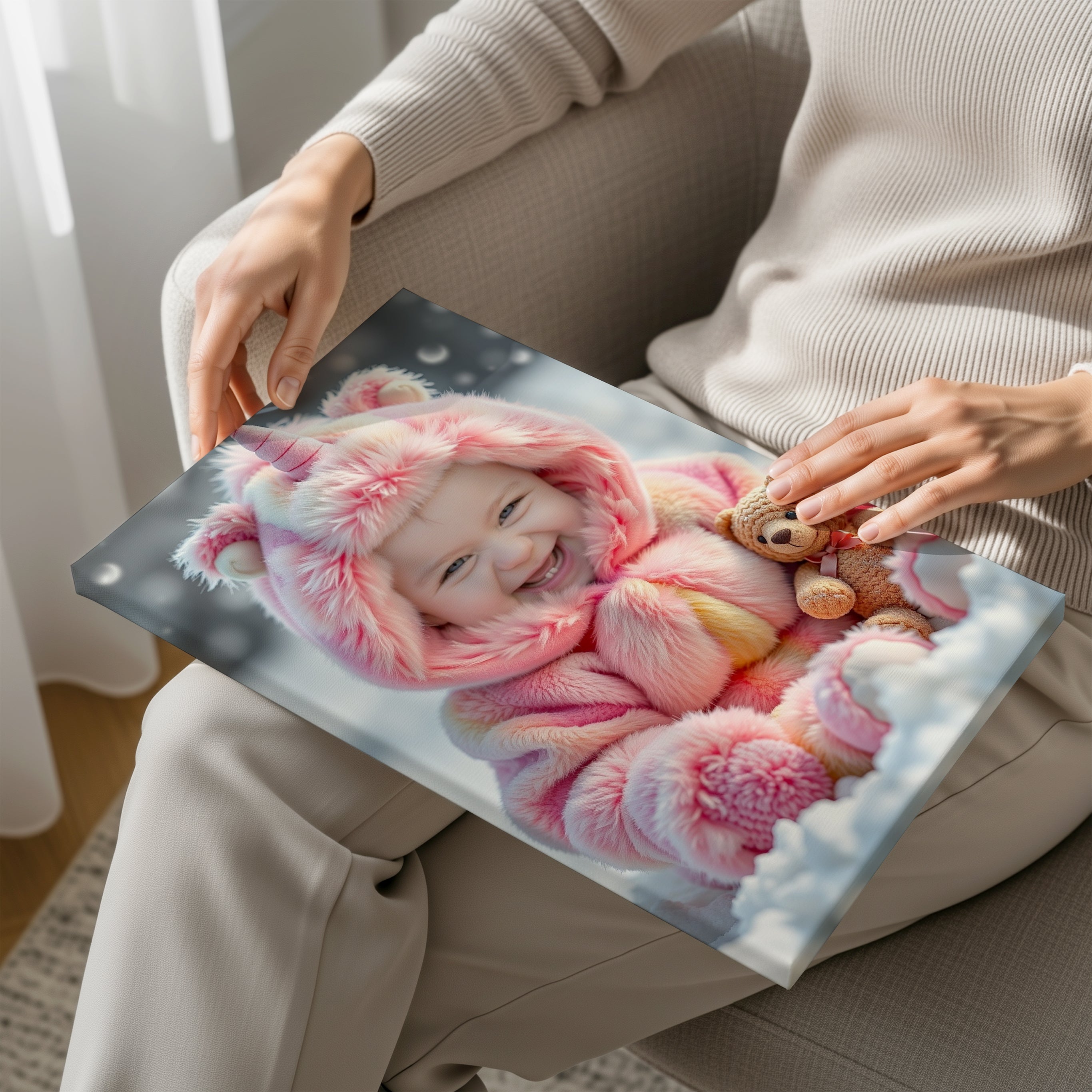 Portret dziecka w stroju jednorożca – obraz ze zdjęcia dla dziewczynki