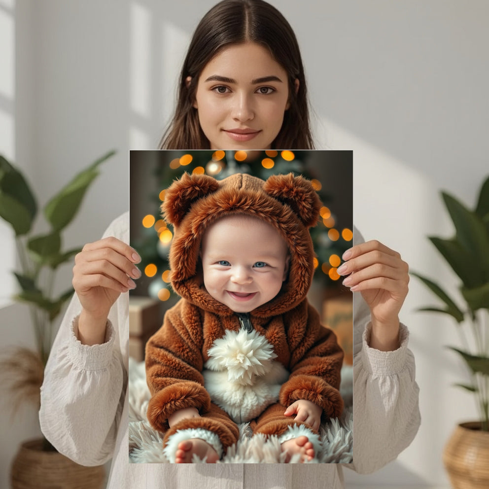 Portret dziecka w stroju misia – uroczy obraz z Twojego zdjęcia