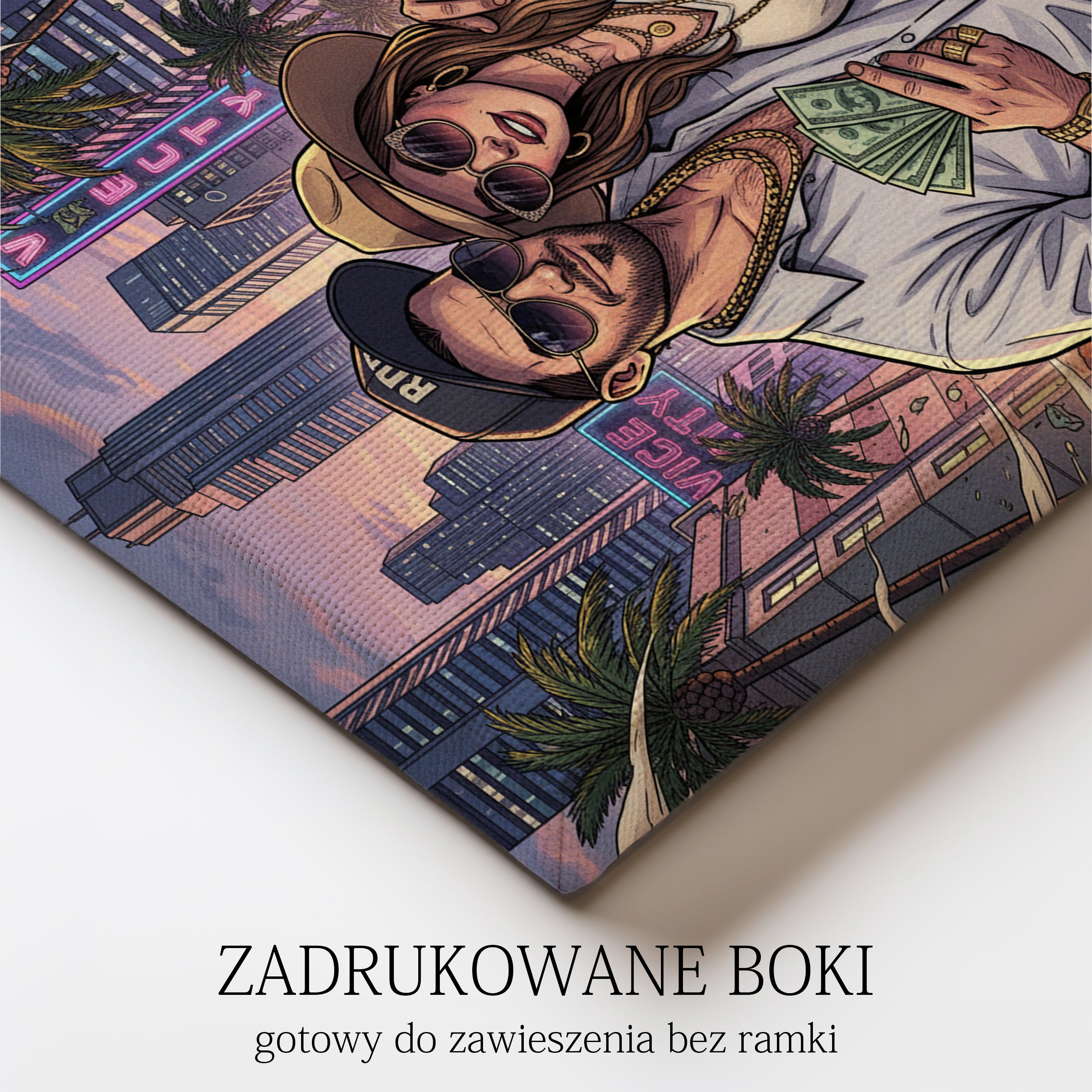 Twoje zdjęcie w stylu GTA - obraz na płótnie - prezent dla niego