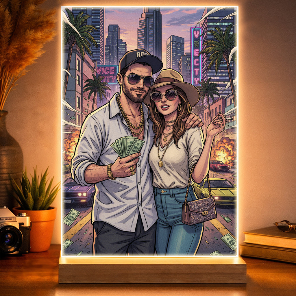 Twoje zdjęcie w stylu GTA - obraz na płótnie - prezent dla niego