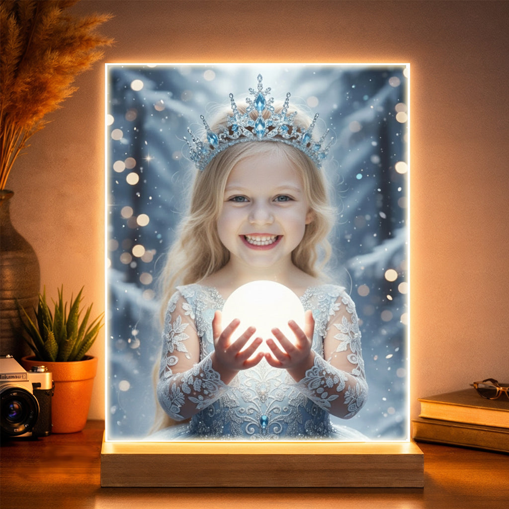 Portret ze zdjęcia dla dziewczynki - Zimowa Księżniczka - obraz