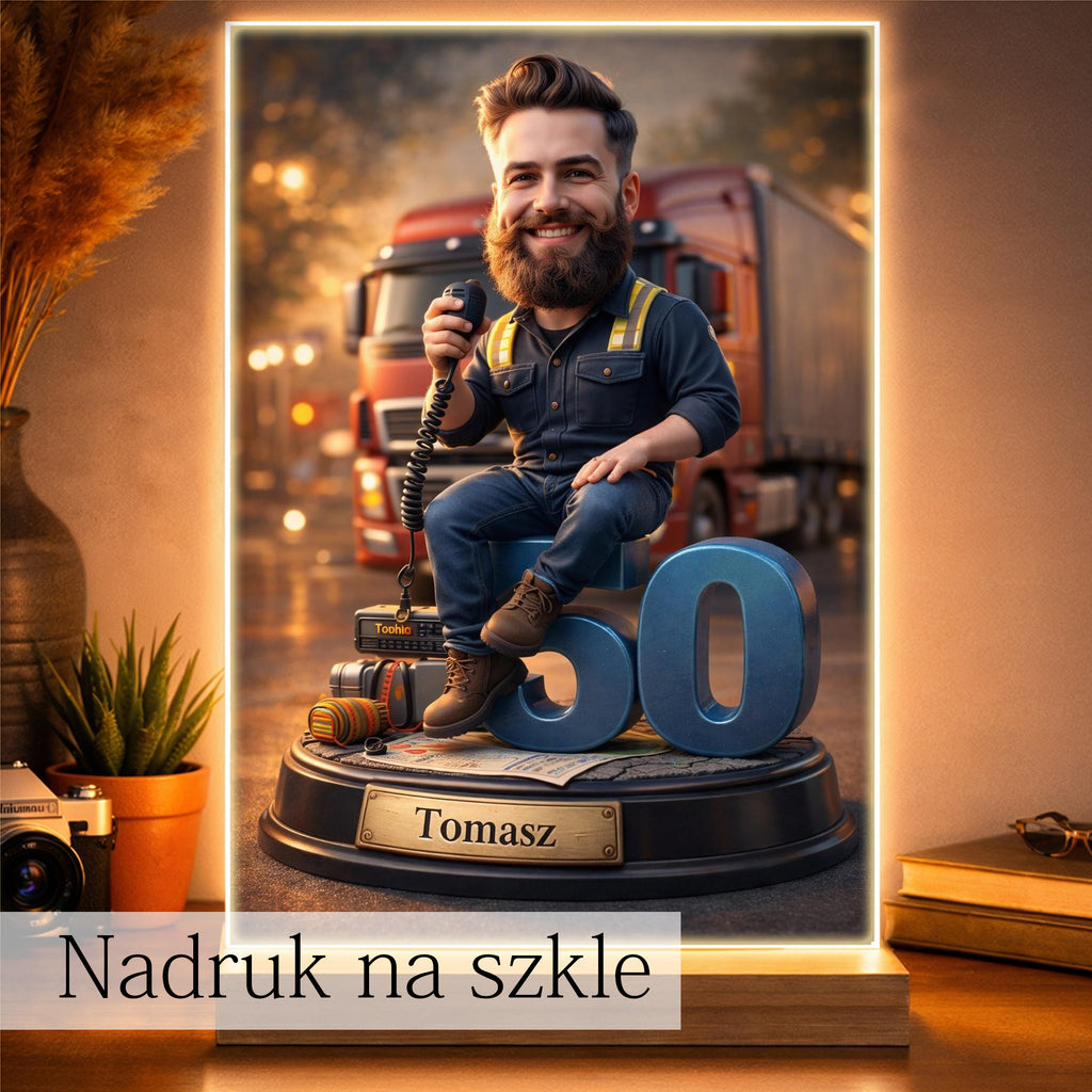 prezent z własnym zdjęciem dla kierowcy tira – personalizowany obraz