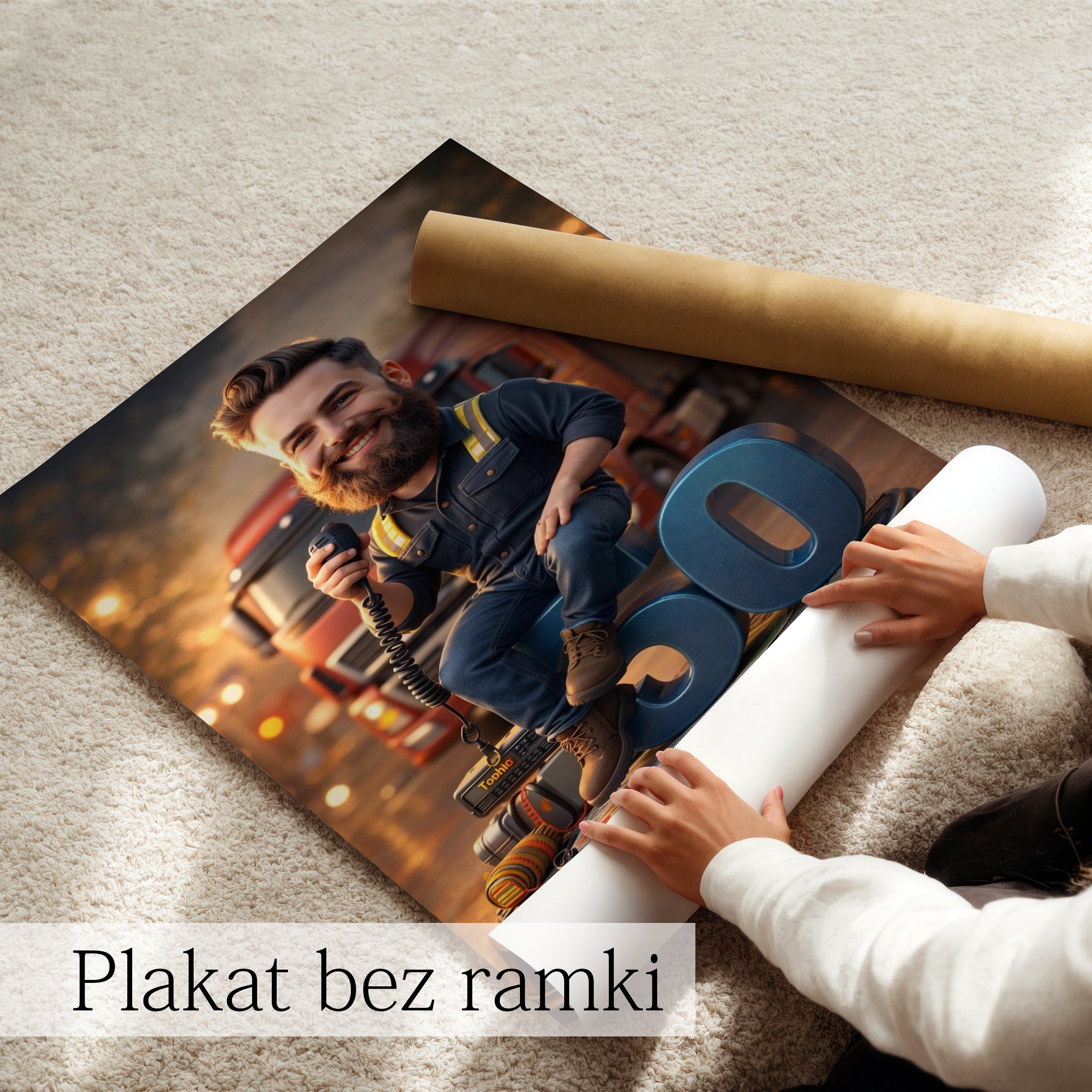 plakat ze zdjęcia kierowca tira – prezent dla kierowcy