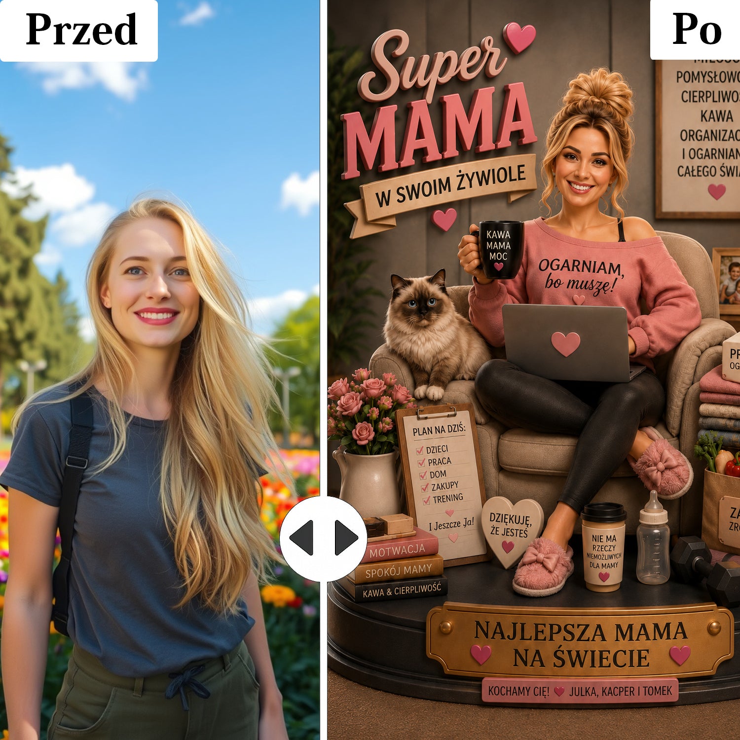Obraz dekoracyjny dla mamy z personalizacją