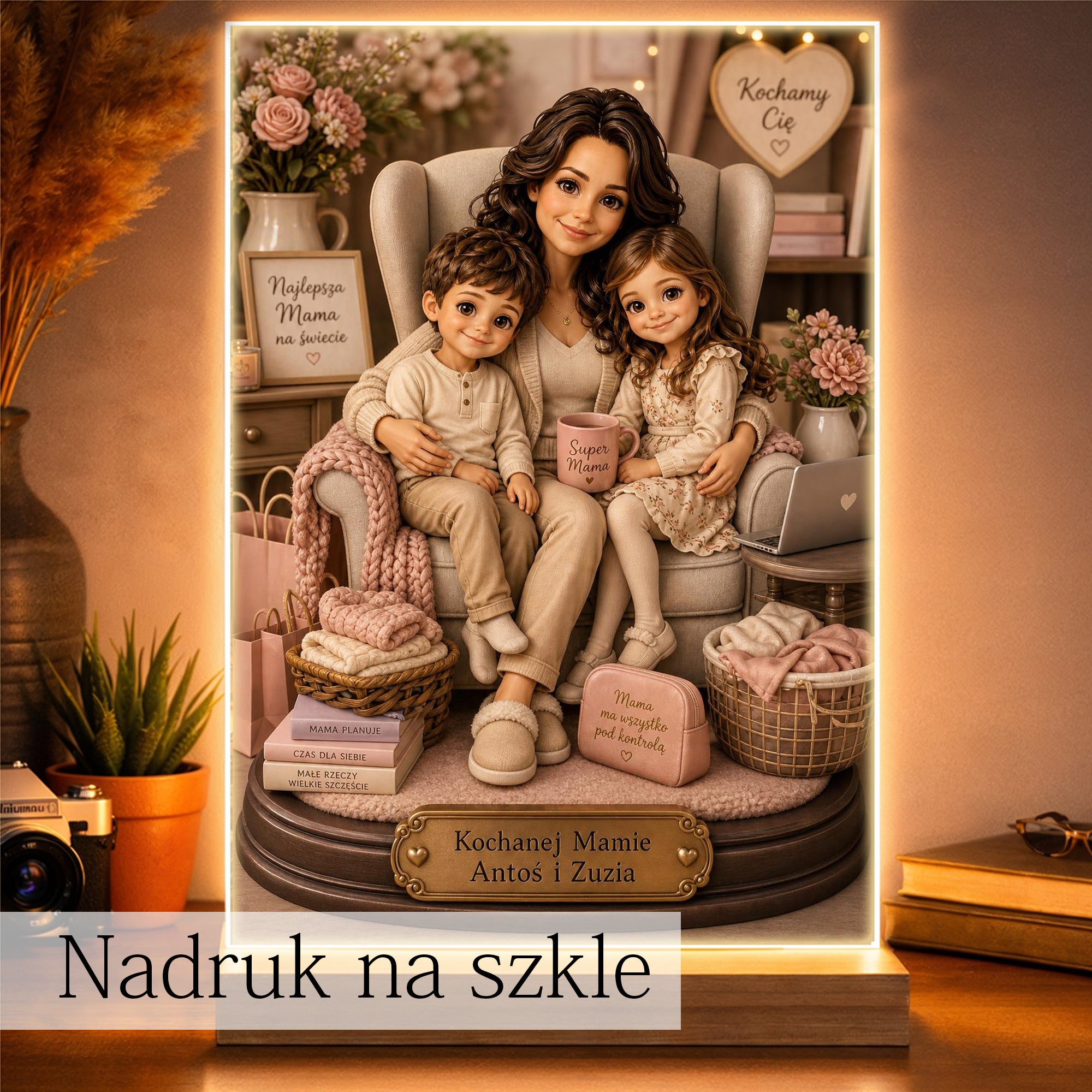 Pamiątka na Dzień Matki personalizowany portret