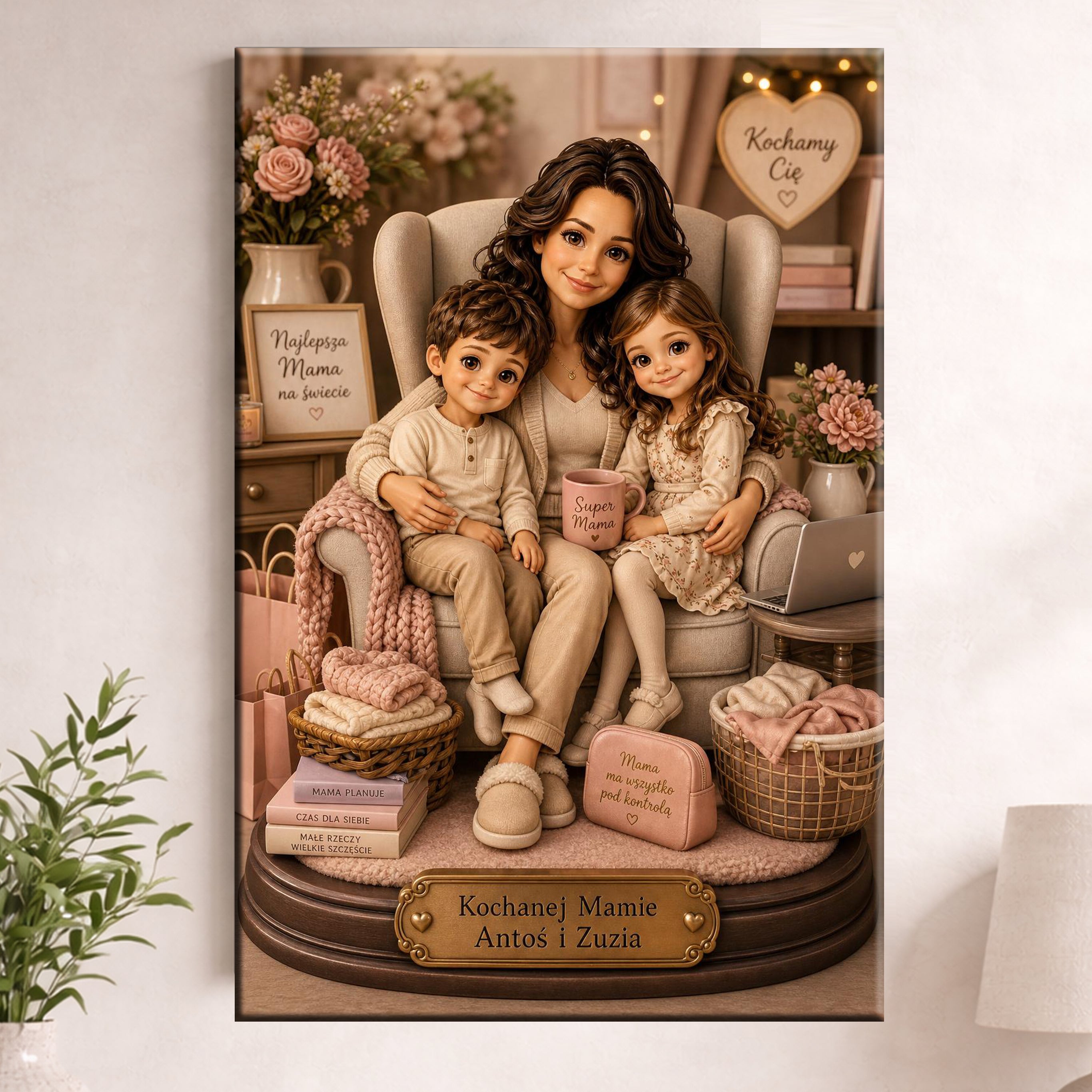 Personalizowany fotoobraz na Dzień Matki ze zdjęcia