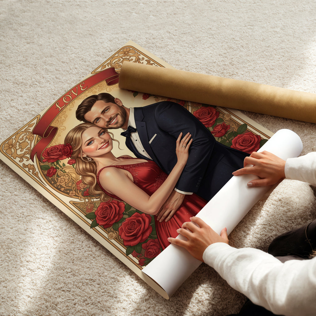 Obraz na płótnie prezent na Ślub i dla zakochanych. Personalizowany