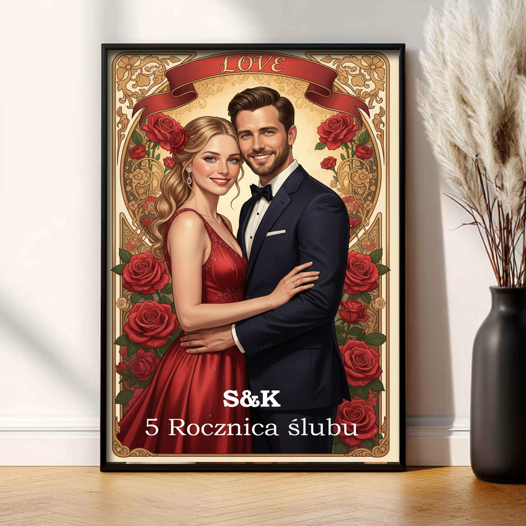 Obraz na płótnie prezent na Ślub i dla zakochanych. Personalizowany