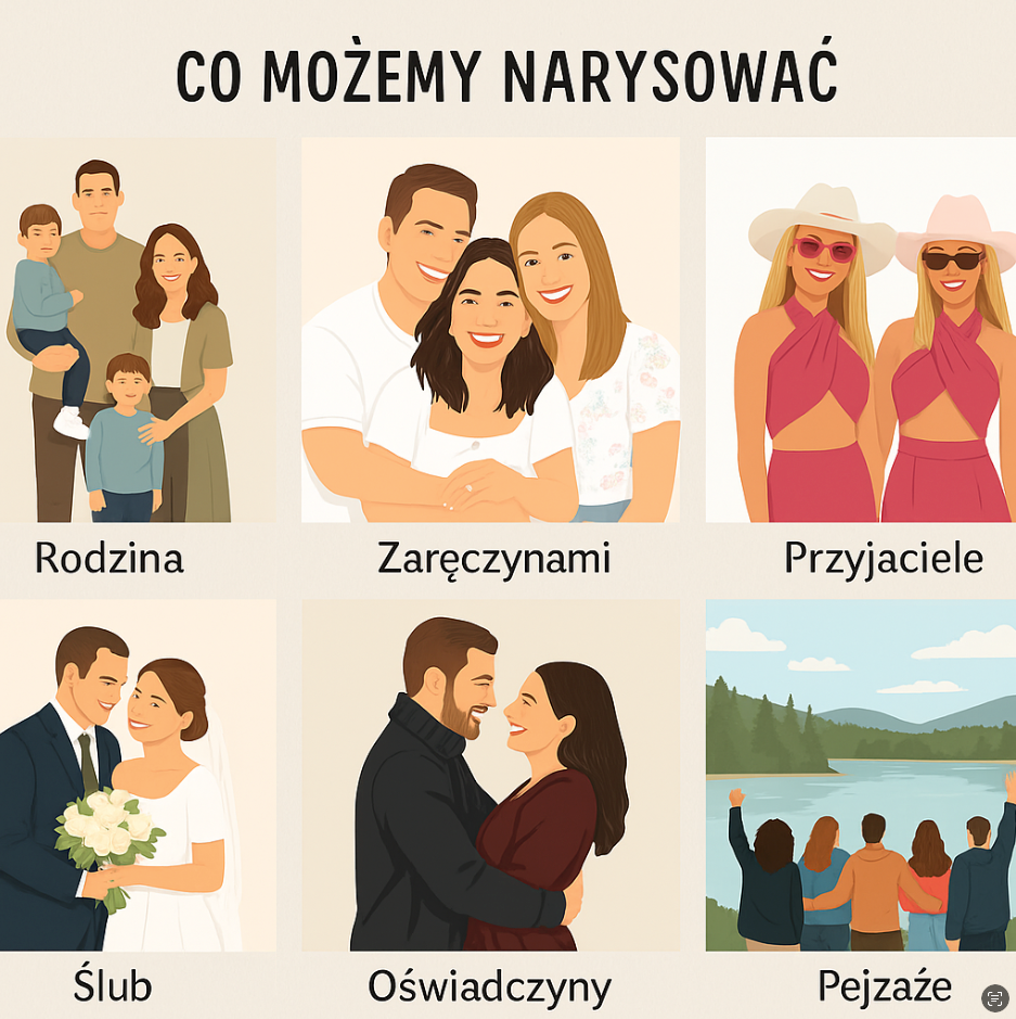 Personalizowany portret w stylu Boho - Wydruk