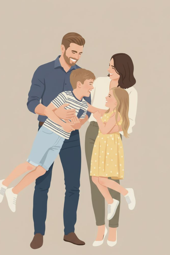 Personalizowany portret w stylu Boho - Wydruk