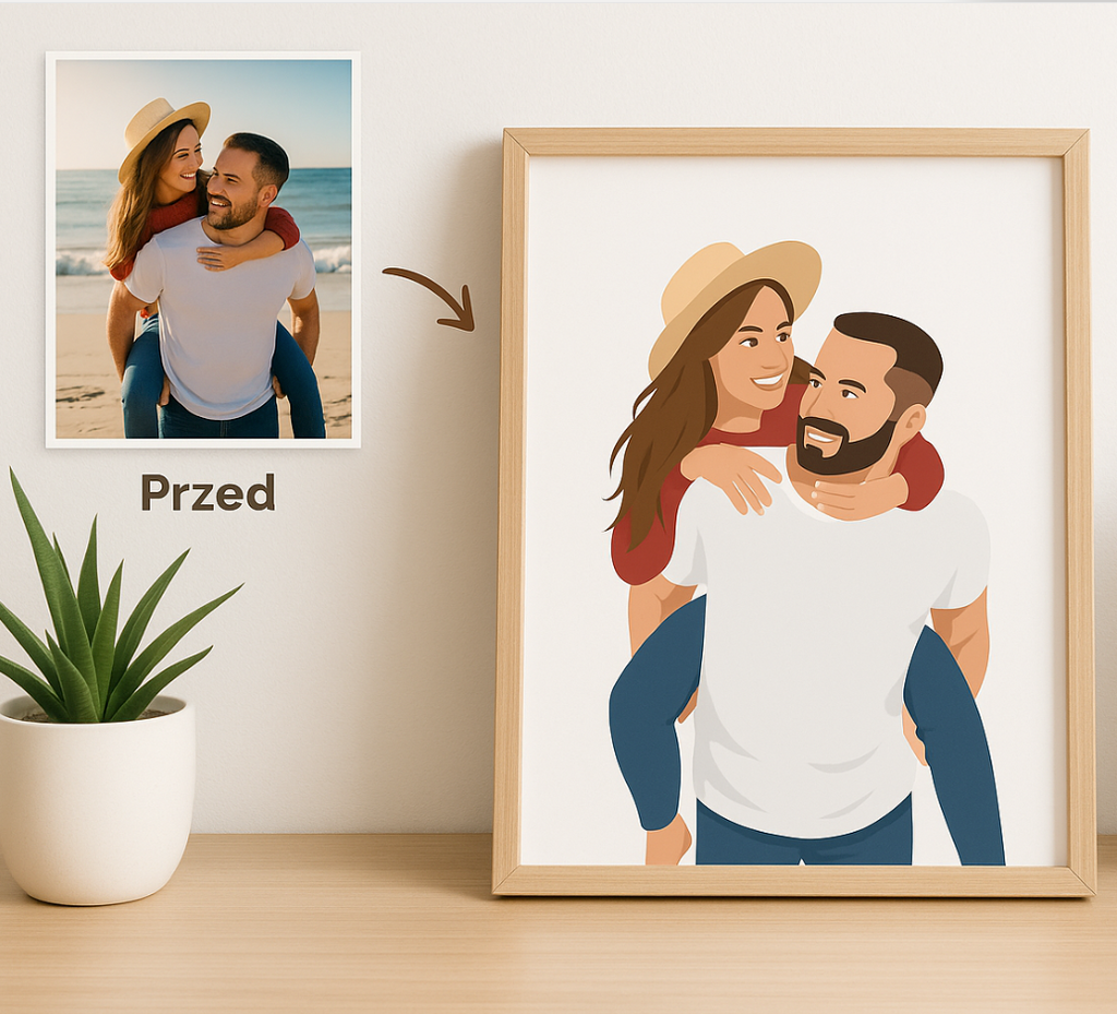 Personalizowany portret w stylu Boho - Wydruk