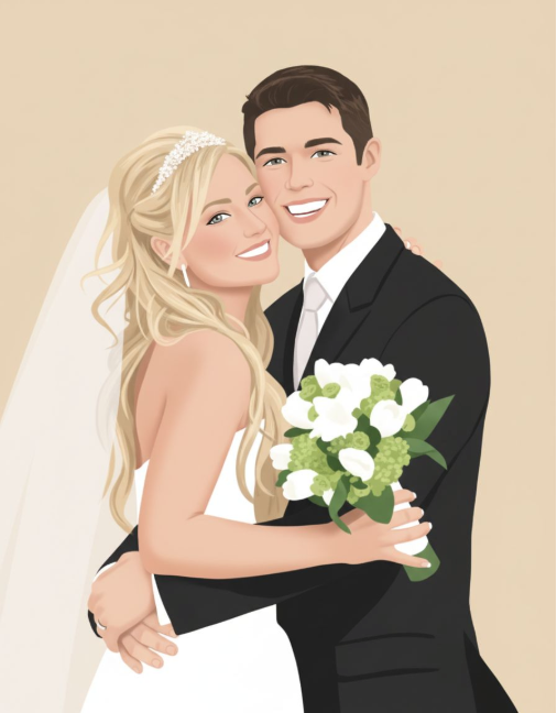 Personalizowany portret w stylu Boho - Wydruk