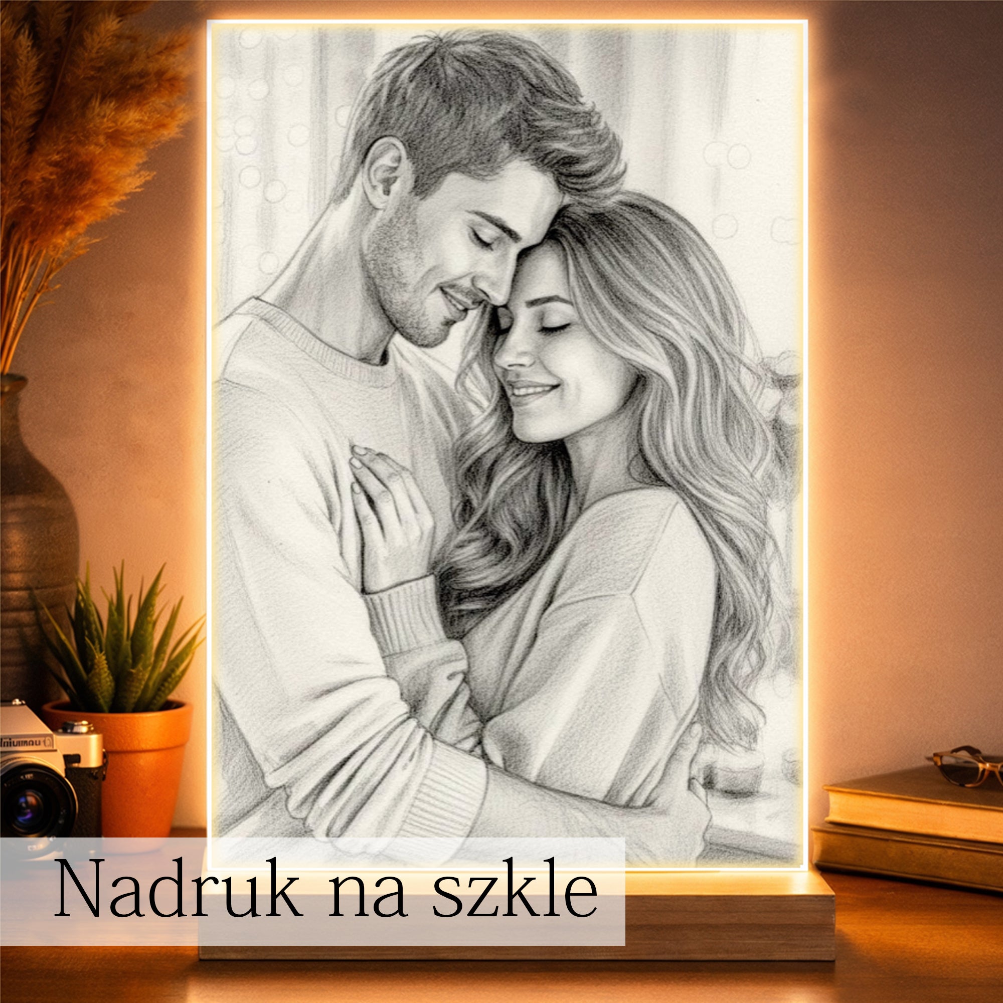 personalizowany obraz szkic ze zdjęcia piękna dekoracja wnętrza