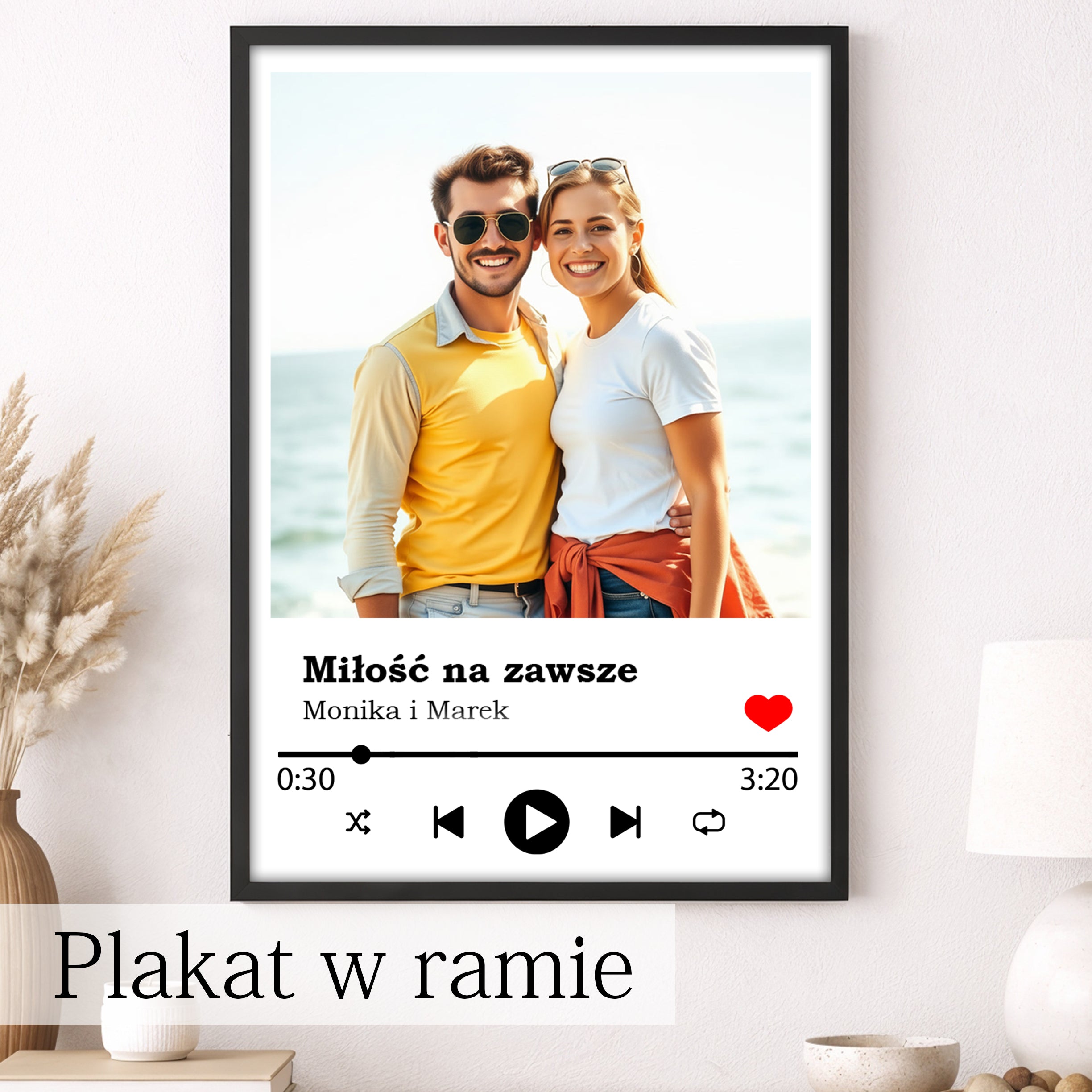 personalizowana ramka spotify z utworem i zdjęciem efekt wow