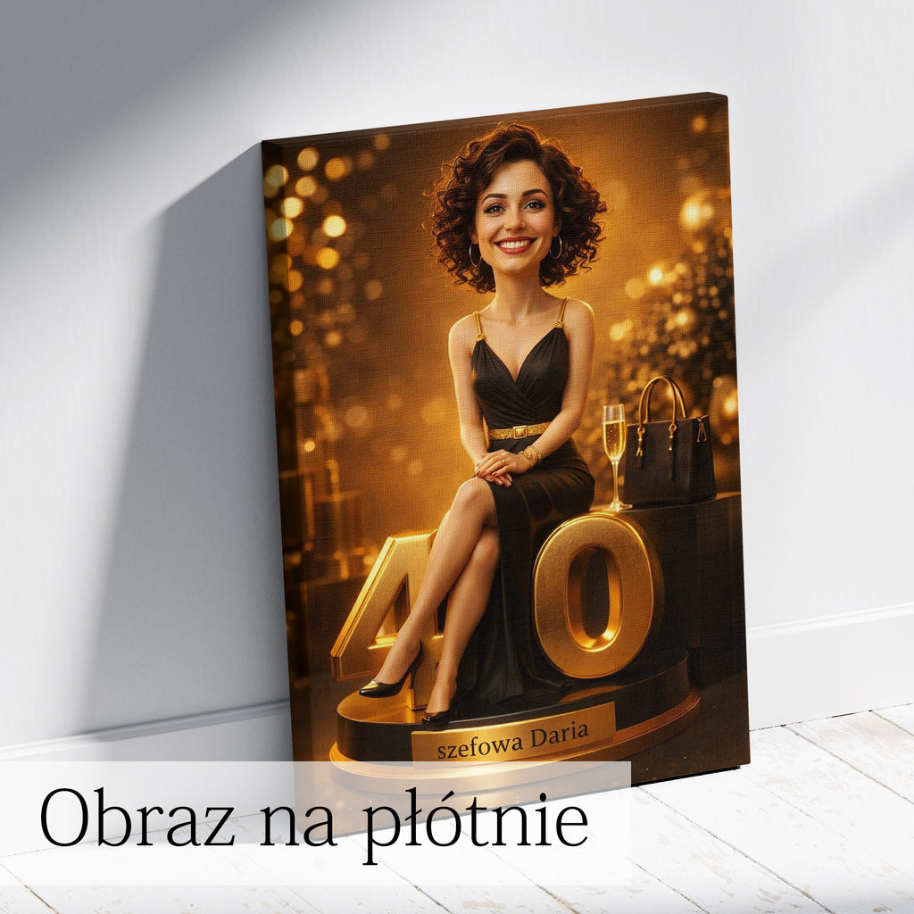 elegancki prezent urodzinowy dla kobiety wydruk na szkle