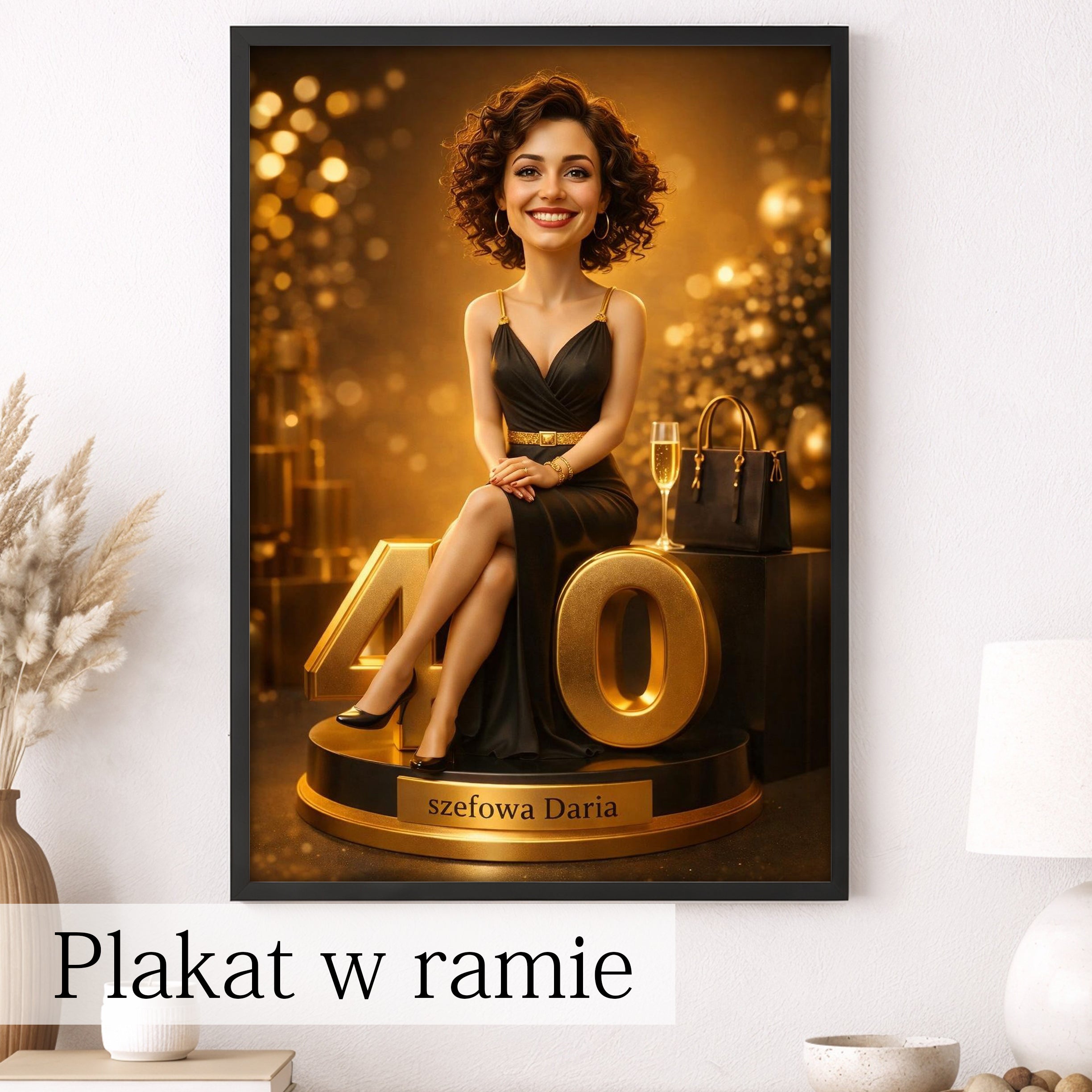 zobacz efekt wow portret kobiety biznesu na szkle