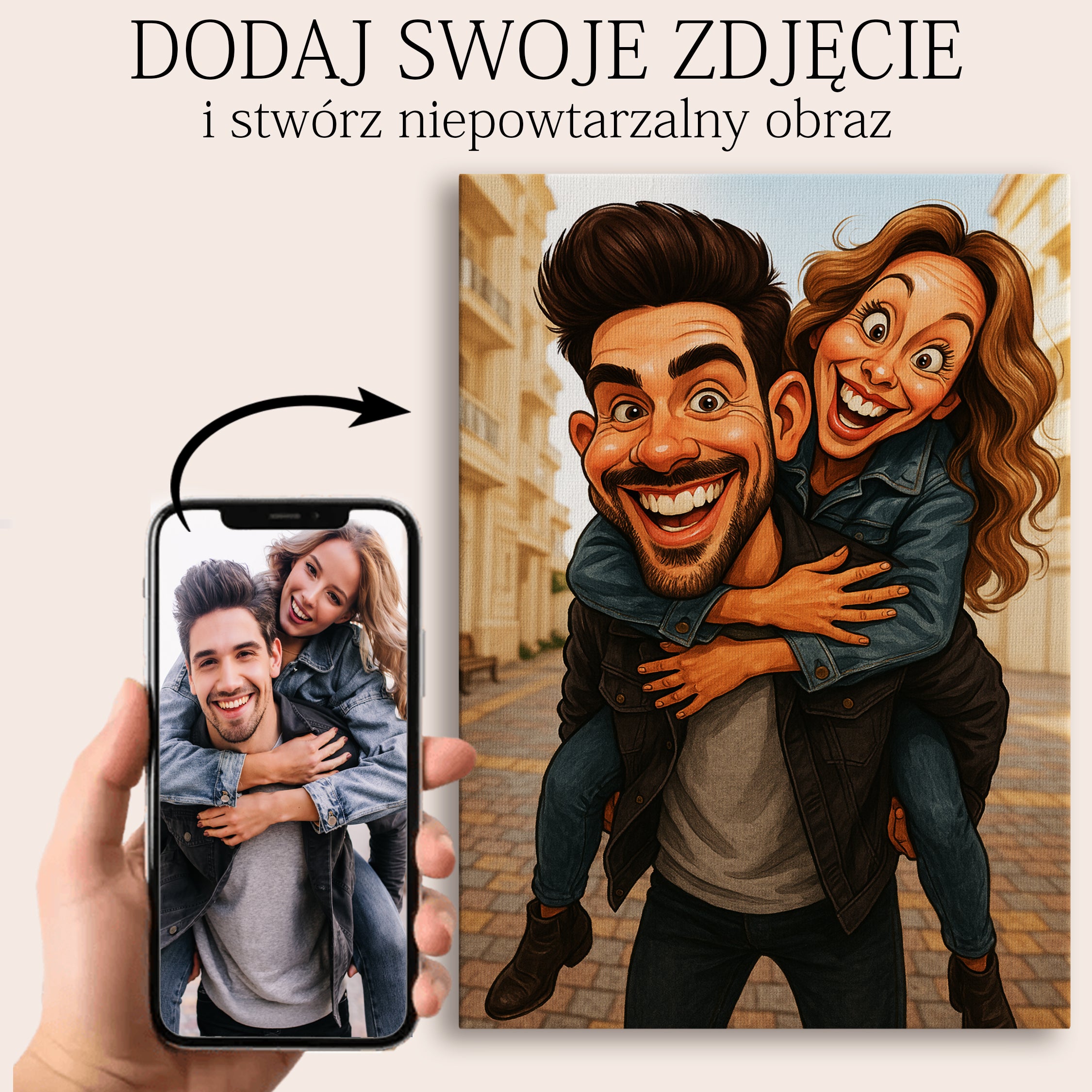 Karykatura ze zdjęcia - Prezent dla Niego dla Niej