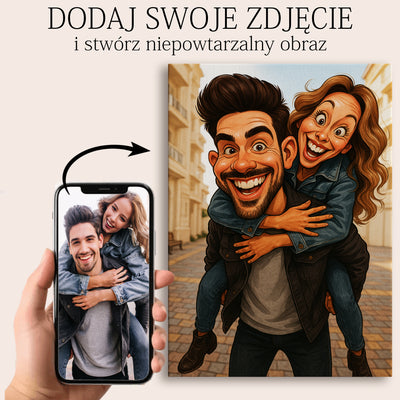 Karykatura ze zdjęcia - Prezent dla Niego dla Niej