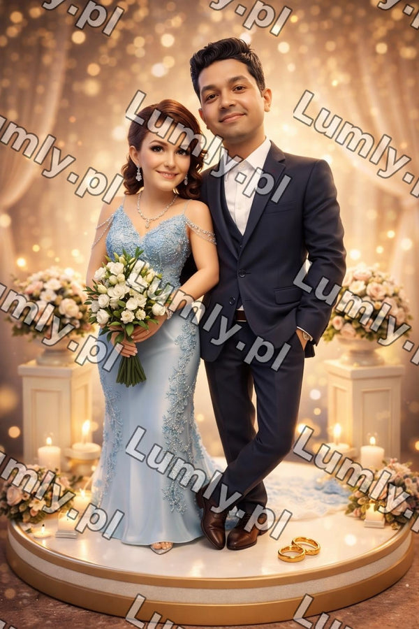 Wydruk na szkle na podstawce drewnianej - Rozmiar 20×30 cm