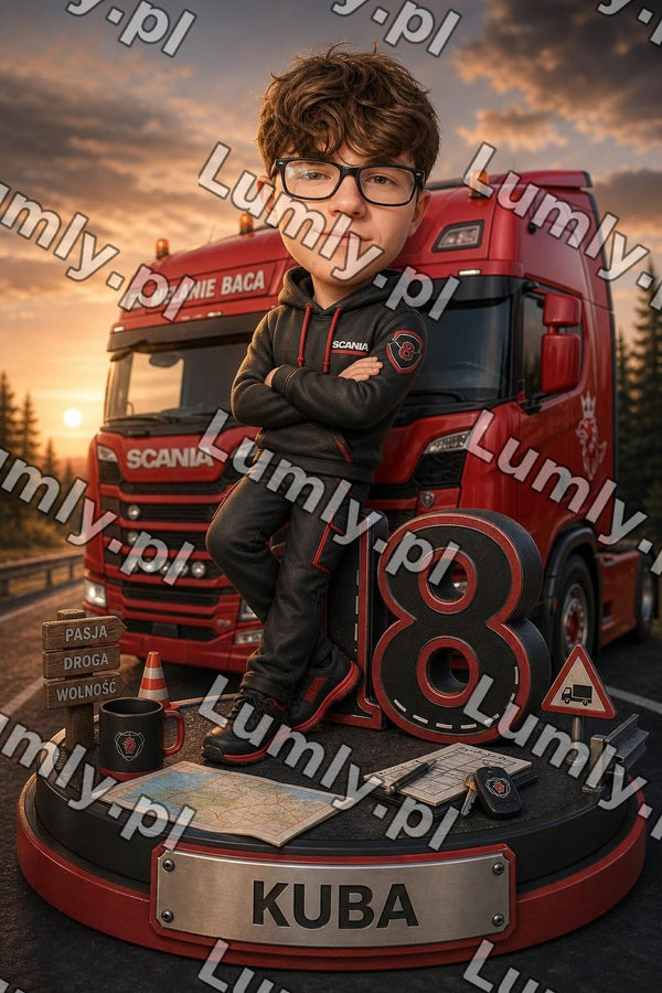 Wydruk na szkle na podstawce LED - Rozmiar 20×30 cm
