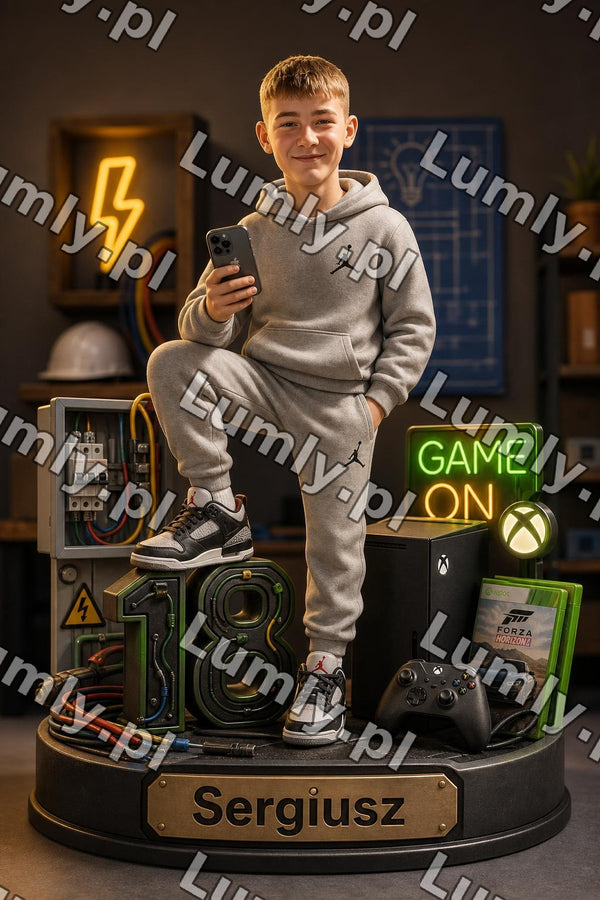 Wydruk na szkle na podstawce LED - Rozmiar 15×21 cm