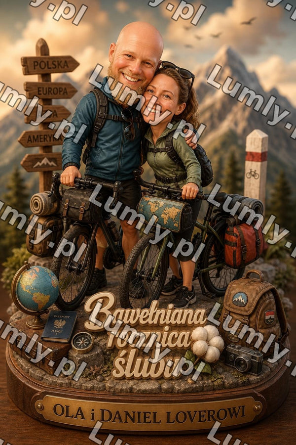 Wydruk na szkle na podstawce drewnianej - Rozmiar 20×30 cm