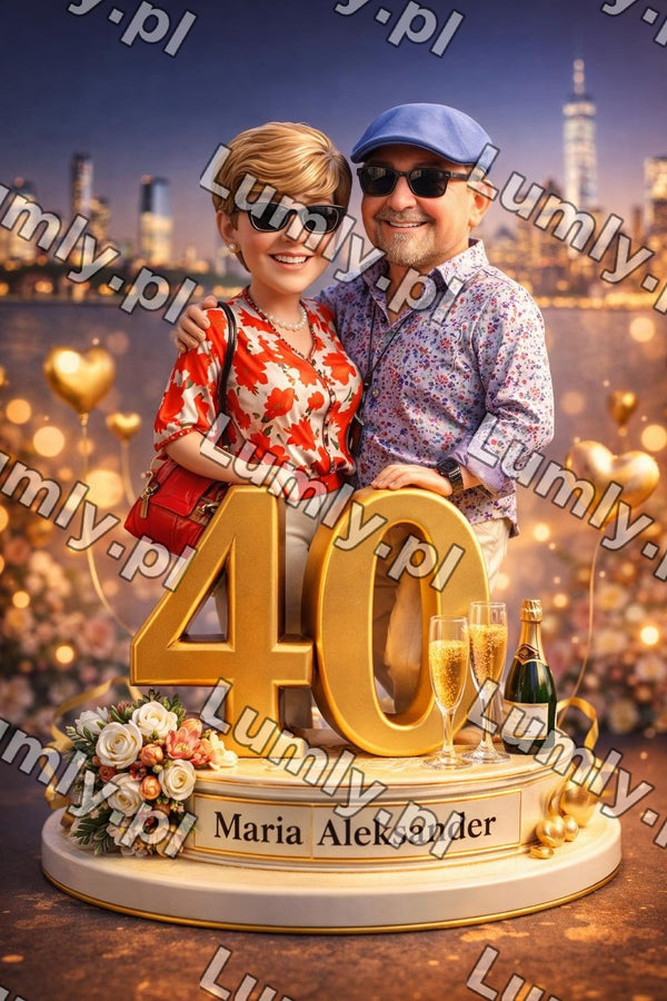 Wydruk na szkle na podstawce LED - Rozmiar 20×30 cm