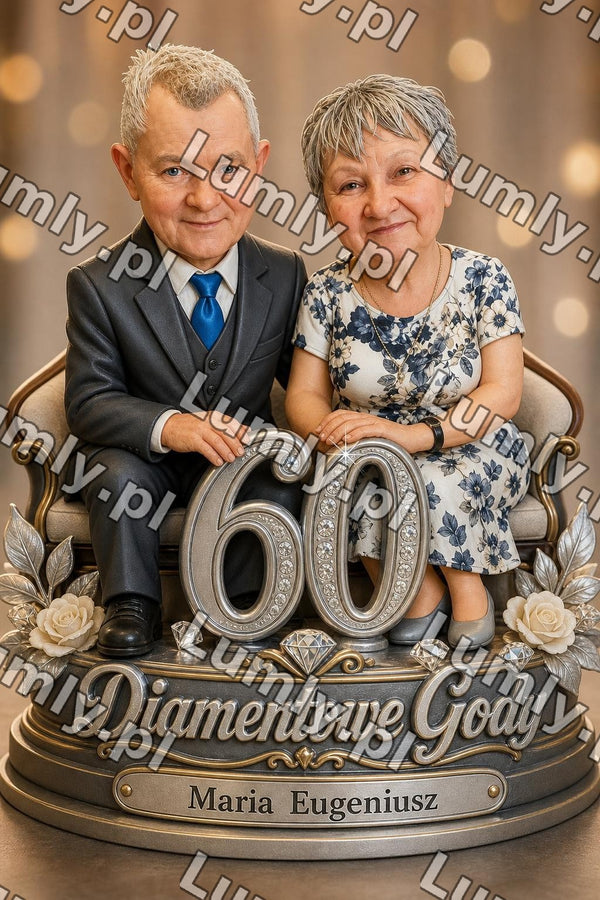 Wydruk na szkle na podstawce drewnianej - Rozmiar 20×30 cm