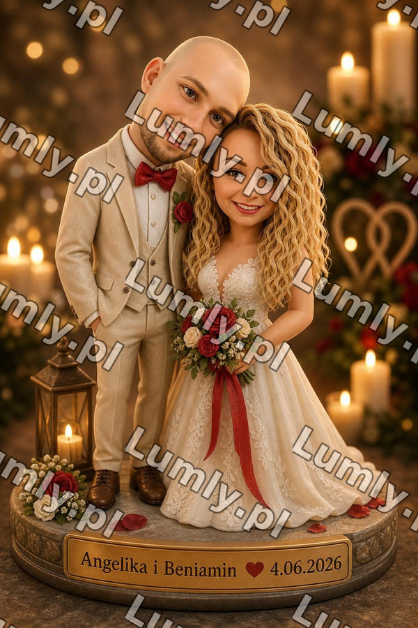 Wydruk na szkle na podstawce drewnianej - Rozmiar 15×21 cm