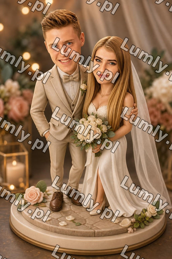 Wydruk na szkle na podstawce drewnianej - Rozmiar 15×21 cm